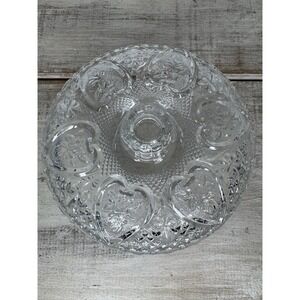 Vintage KIM Indonesia‎ Pressed Clear Glass Candy Dish With Lid